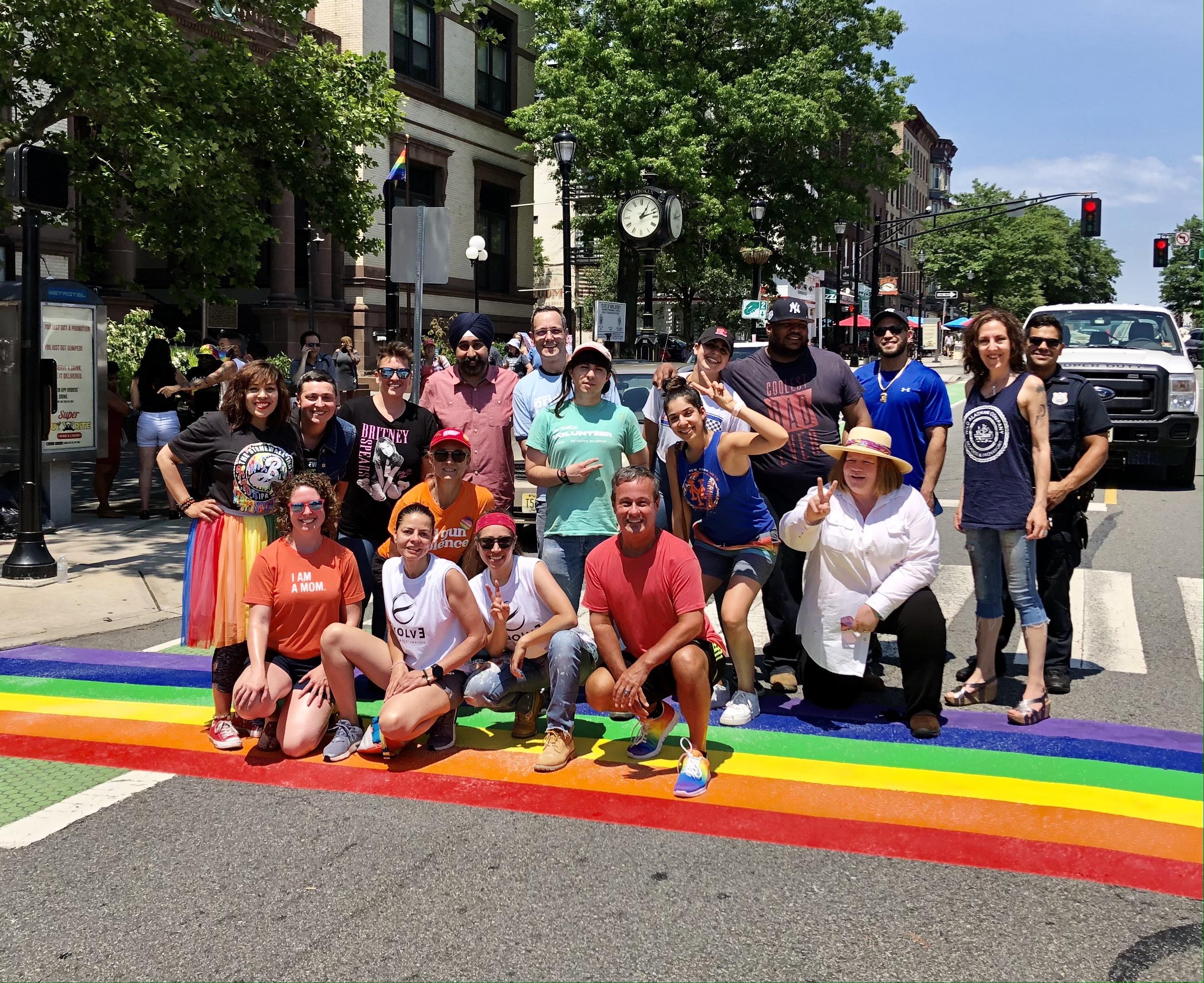 Hoboken hosts Pride Flag raising, paints Pride crosswalks in